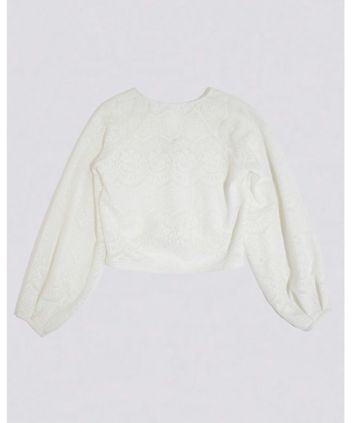 kiehtova（キエトヴァ）の「【kiehtova】LACE VOLUMESLEEVE BLOUSE/レース ボリュームスリーブ ブラウス（シャツ/ブラウス・レディース・ホワイト/ブラック・FREE）」の15枚目の写真