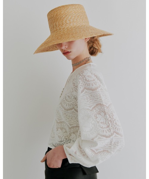 kiehtova（キエトヴァ）の「【kiehtova】LACE VOLUMESLEEVE BLOUSE/レース ボリュームスリーブ ブラウス（シャツ/ブラウス・レディース・ホワイト/ブラック・FREE）」の5枚目の写真