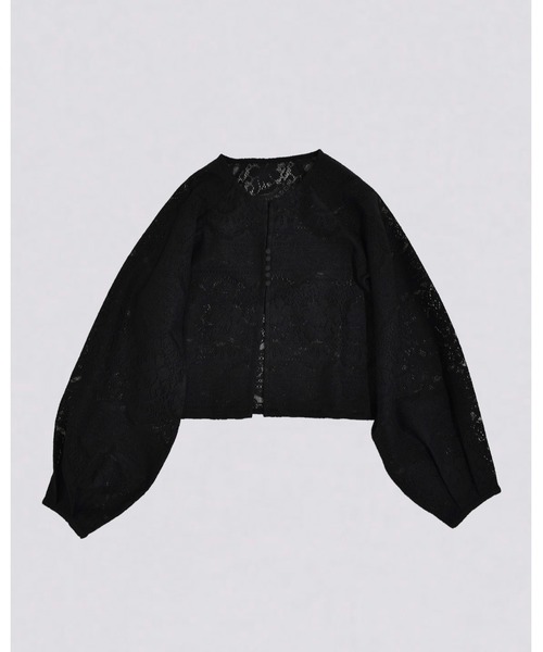 kiehtova（キエトヴァ）の「【kiehtova】LACE VOLUMESLEEVE BLOUSE/レース ボリュームスリーブ ブラウス（シャツ/ブラウス・レディース・ホワイト/ブラック・FREE）」の10枚目の写真