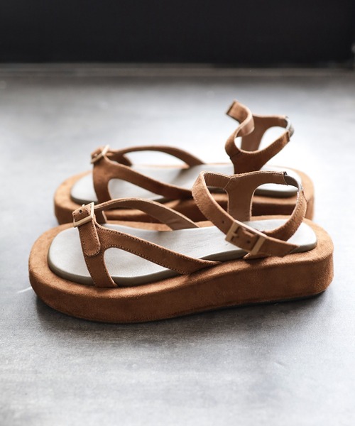 SESTO（セスト）の「厚底バックルサンダル（サンダル・レディース・ブラウン/ブラック・S/M/L/LL/3L）」の6枚目の写真