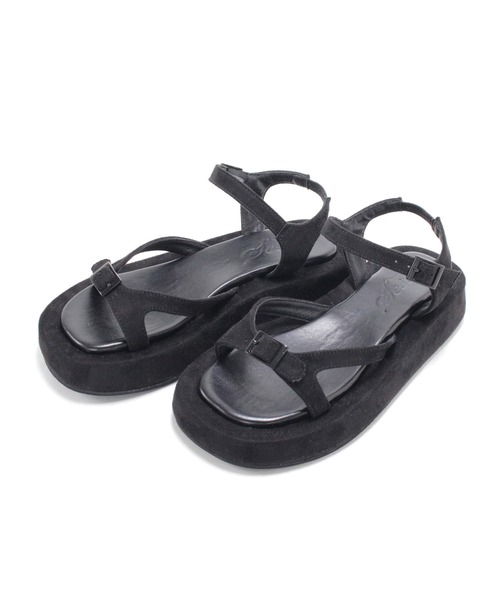SESTO（セスト）の「厚底バックルサンダル（サンダル・レディース・ブラウン/ブラック・S/M/L/LL/3L）」の13枚目の写真