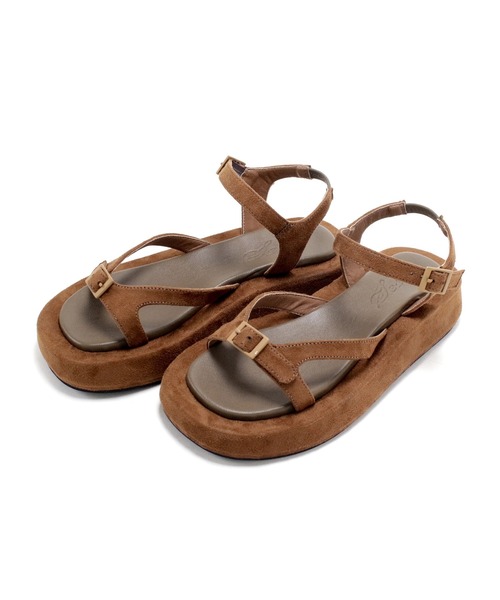 SESTO（セスト）の「厚底バックルサンダル（サンダル・レディース・ブラウン/ブラック・S/M/L/LL/3L）」の14枚目の写真