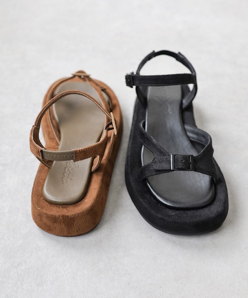 SESTO（セスト）の「厚底バックルサンダル（サンダル・レディース・ブラウン/ブラック・S/M/L/LL/3L）」の12枚目の写真