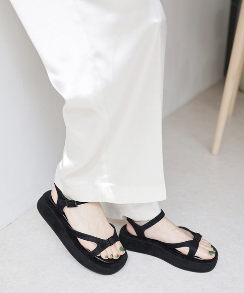 SESTO（セスト）の「厚底バックルサンダル（サンダル・レディース・ブラウン/ブラック・S/M/L/LL/3L）」の18枚目の写真