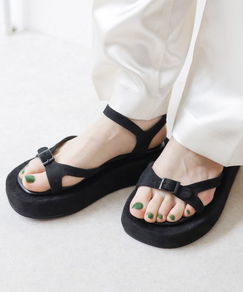 SESTO（セスト）の「厚底バックルサンダル（サンダル・レディース・ブラウン/ブラック・S/M/L/LL/3L）」の17枚目の写真