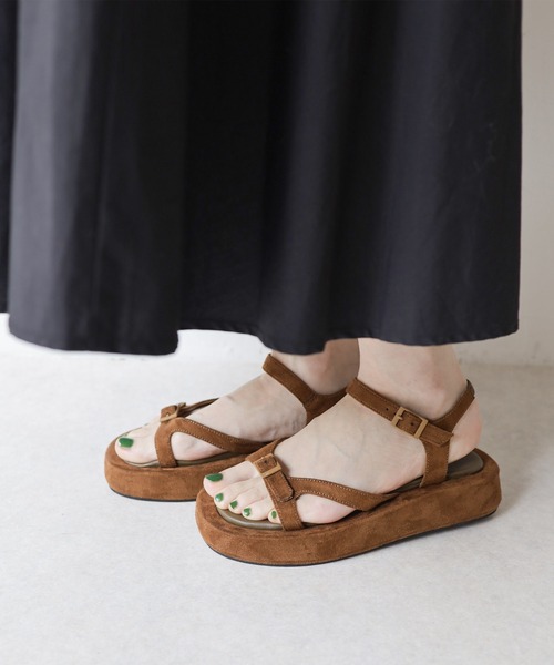 SESTO（セスト）の「厚底バックルサンダル（サンダル・レディース・ブラウン/ブラック・S/M/L/LL/3L）」の22枚目の写真