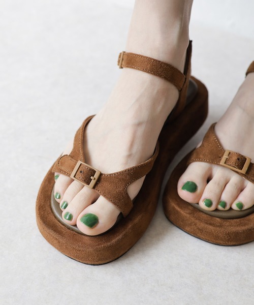 SESTO（セスト）の「厚底バックルサンダル（サンダル・レディース・ブラウン/ブラック・S/M/L/LL/3L）」の21枚目の写真