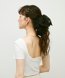 Lutim by u（ルチバイユー）の「Tulle double frill scrunchie / チュールダブルフリルシュシュ（シュシュ）」