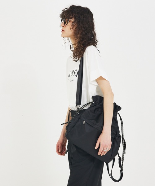 soeur（スール）の「【再入荷/新色追加】SOUER/3WAYリュックトート/A4サイズ対応/ナップサック/トートバッグ（バックパック/リュック・レディース・グレー/ブラック/ベージュ・フリー）」の15枚目の写真