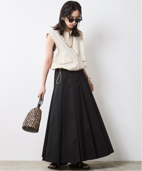 CHIC STYLE（シックスタイル）の「ジップアップブラウス＜大きいサイズ有＞シックスタイル（シャツ/ブラウス・レディース・クリーム/ブラック・L/M/5L/4L/3L/LL）」の7枚目の写真