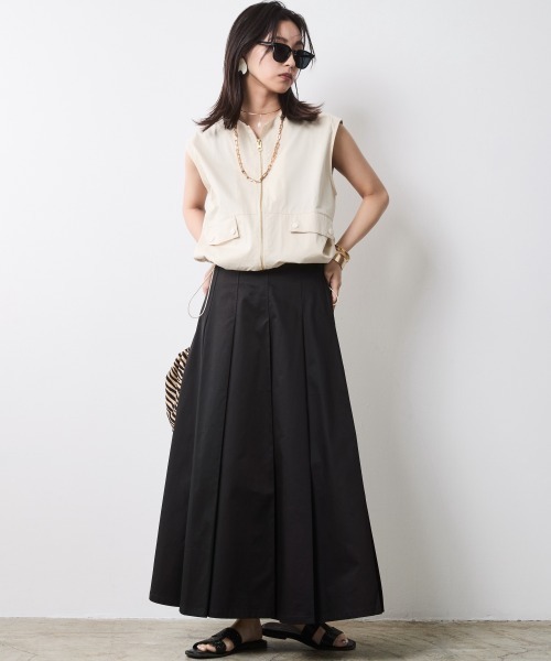 CHIC STYLE（シックスタイル）の「ジップアップブラウス＜大きいサイズ有＞シックスタイル（シャツ/ブラウス・レディース・クリーム/ブラック・L/M/5L/4L/3L/LL）」の8枚目の写真