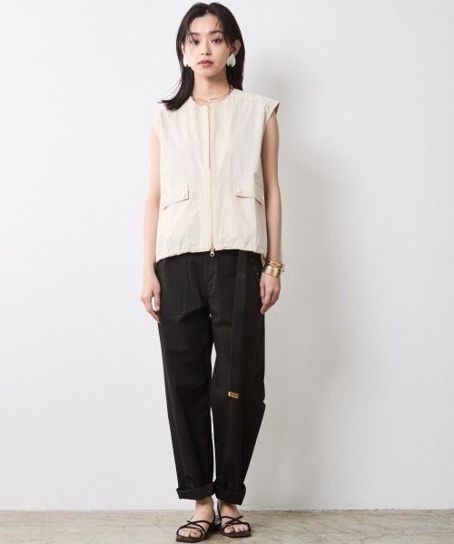 CHIC STYLE（シックスタイル）の「ジップアップブラウス＜大きいサイズ有＞シックスタイル（シャツ/ブラウス・レディース・クリーム/ブラック・L/M/5L/4L/3L/LL）」の17枚目の写真