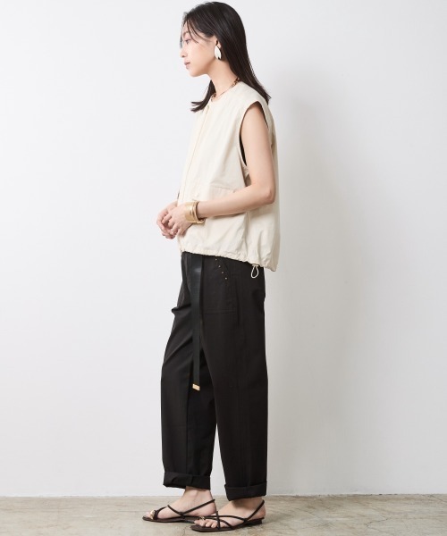 CHIC STYLE（シックスタイル）の「ジップアップブラウス＜大きいサイズ有＞シックスタイル（シャツ/ブラウス・レディース・クリーム/ブラック・L/M/5L/4L/3L/LL）」の18枚目の写真