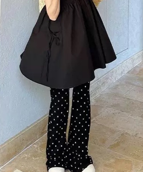 ampm（エーエムピーエム）の「ドットサマーリラックスパンツ（スウェットパンツ・レディース・ブラック・S/M/L）」の16枚目の写真