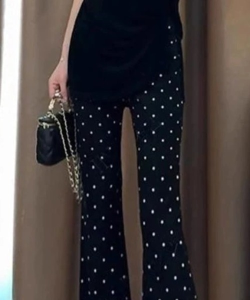 ampm（エーエムピーエム）の「ドットサマーリラックスパンツ（スウェットパンツ・レディース・ブラック・S/M/L）」の19枚目の写真