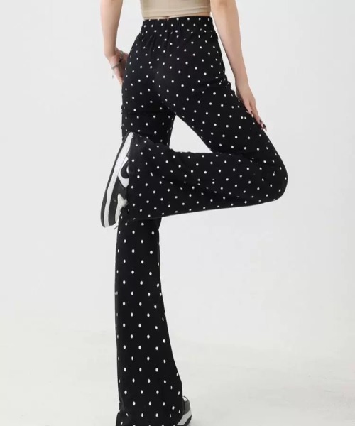 ampm（エーエムピーエム）の「ドットサマーリラックスパンツ（スウェットパンツ・レディース・ブラック・S/M/L）」の8枚目の写真