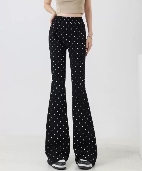 ampm（エーエムピーエム）の「ドットサマーリラックスパンツ（スウェットパンツ・レディース・ブラック・S/M/L）」の10枚目の写真