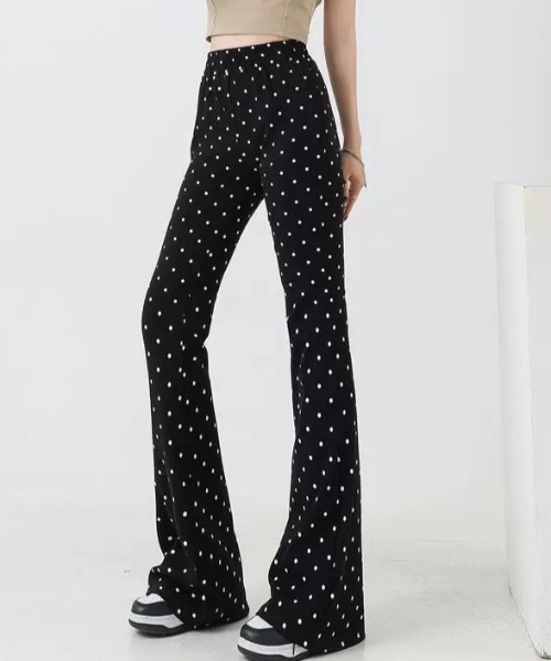 ampm（エーエムピーエム）の「ドットサマーリラックスパンツ（スウェットパンツ・レディース・ブラック・S/M/L）」の12枚目の写真