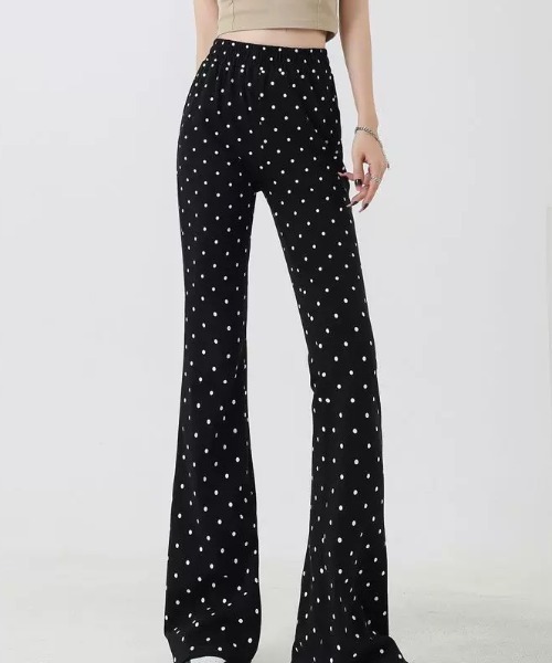 ampm（エーエムピーエム）の「ドットサマーリラックスパンツ（スウェットパンツ・レディース・ブラック・S/M/L）」の14枚目の写真