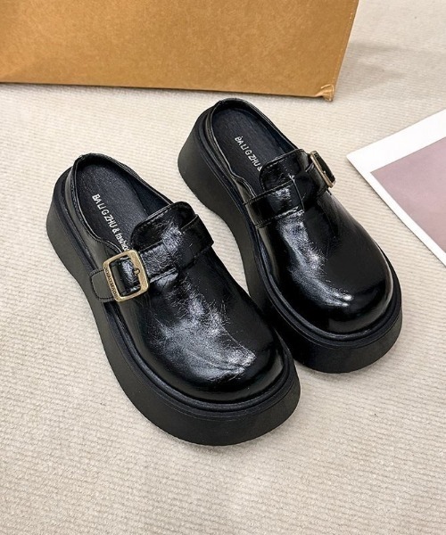 Teem Store(チームストア)の「厚底ベルトデザインサボサンダル(サンダル・レディース・アイボリー/ブラック・M/L)」の16枚目の写真