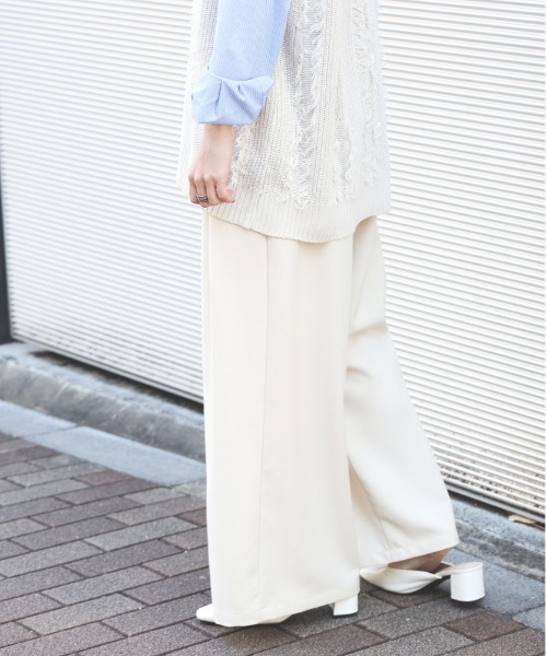 Right-on（ライトオン）の「【HONEYSUCKLE ROSE】ウエストシャーリングパンツ（その他パンツ・レディース・ライトベージュ/ブラック/グレー・L/M）」の11枚目の写真