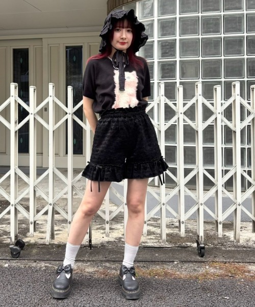 Candy Stripper（キャンディストリッパー）の「LOVE ME FRILL ショーツ（その他パンツ・レディース・ブラック/オフホワイト・FREE）」の7枚目の写真