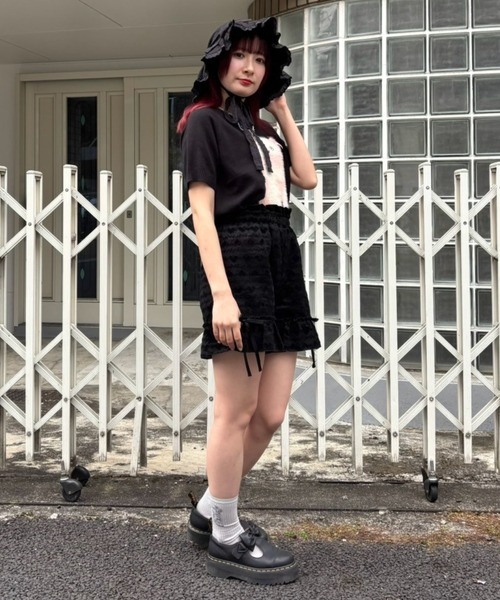 Candy Stripper（キャンディストリッパー）の「LOVE ME FRILL ショーツ（その他パンツ・レディース・ブラック/オフホワイト・FREE）」の9枚目の写真