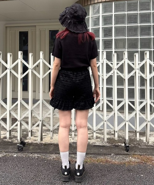 Candy Stripper（キャンディストリッパー）の「LOVE ME FRILL ショーツ（その他パンツ・レディース・ブラック/オフホワイト・FREE）」の10枚目の写真