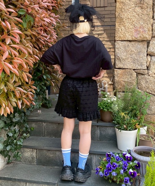 CANDY STRIPPER ブラックフリルショートパンツ Fサイズ セール】LOVE ME FRILL ショーツ（その他パンツ）｜Candy