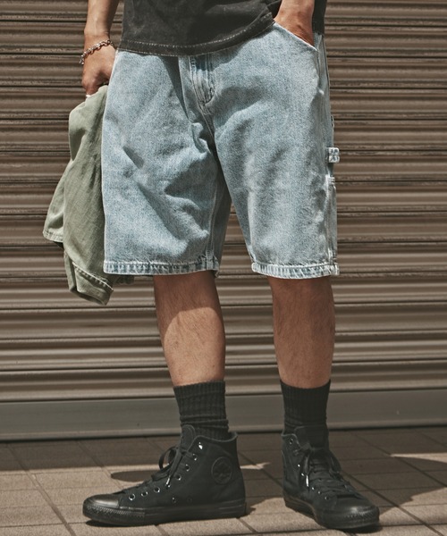 ALL RUNS(オールランズ)の「バギーデニムショーツ(デニムパンツ・メンズ・ブルー/ブラック・XL/L/M)」の2枚目の写真