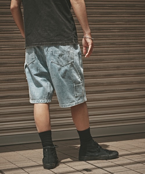 ALL RUNS(オールランズ)の「バギーデニムショーツ(デニムパンツ・メンズ・ブルー/ブラック・XL/L/M)」の9枚目の写真