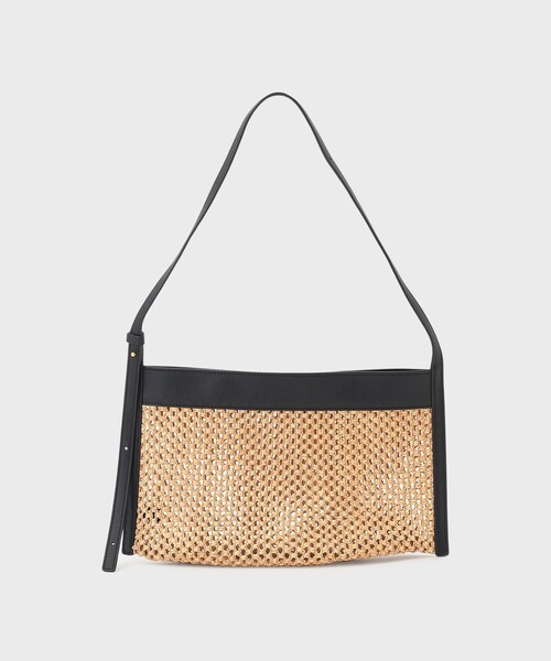 GRACE CONTINENTAL(グレースコンチネンタル)の「ORSETTOトライアングルバッグ(ハンドバッグ・レディース・ブラック/ホワイト・FREE)」の1枚目の写真