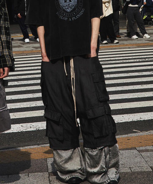 DANKE SCHON(ダンケシェーン)の「DankeSchon/ダンケシェーン/TENCEL CARGO SHORTS(カーゴパンツ・レディース・ブラック・L/M)」の9枚目の写真