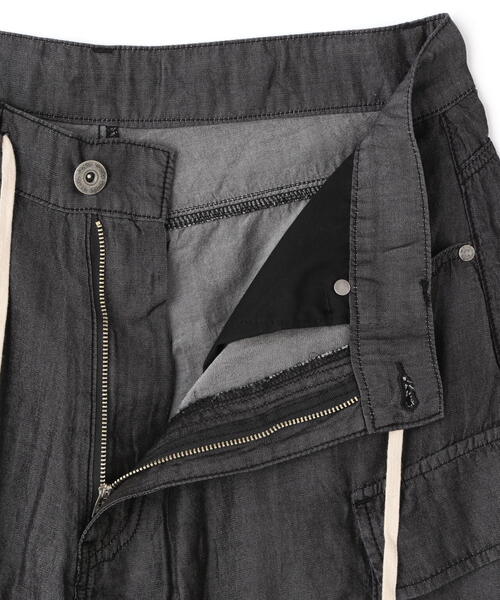DANKE SCHON(ダンケシェーン)の「DankeSchon/ダンケシェーン/TENCEL CARGO SHORTS(カーゴパンツ・レディース・ブラック・L/M)」の5枚目の写真