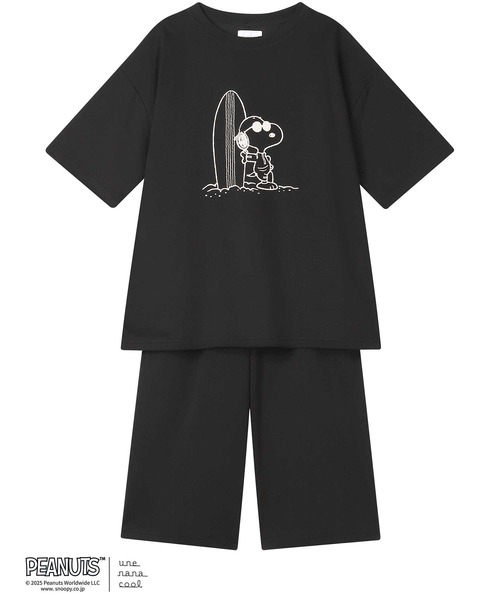 綿混】リヨセルハイゲージウラケパジャマ PEANUTS × une nana