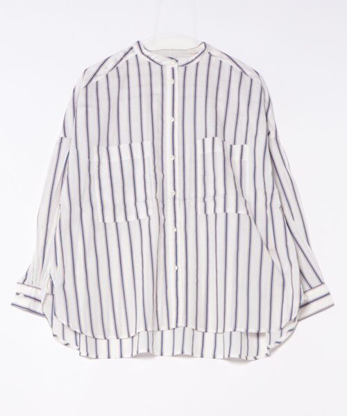 Q(キュー)の「キャンブリックボイルマルチストライプシャツ(シャツ/ブラウス・レディース・オレンジ系その他/ホワイト系その他・MEDIUM)」の14枚目の写真