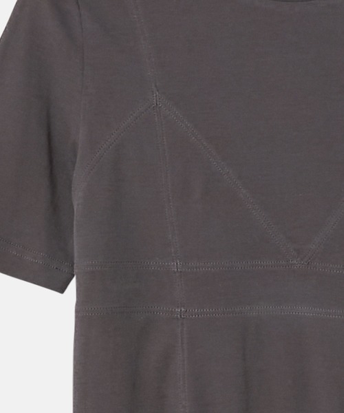 LE CIEL BLEU(ルシェルブルー)の「セミシアートライアングルブラジャージートップ / Semi Sheer Tringle Bra Jersey Top(Tシャツ/カットソー・レディース・ライトグレー/ダークブラウン/チャコールグレー・38/36)」の5枚目の写真