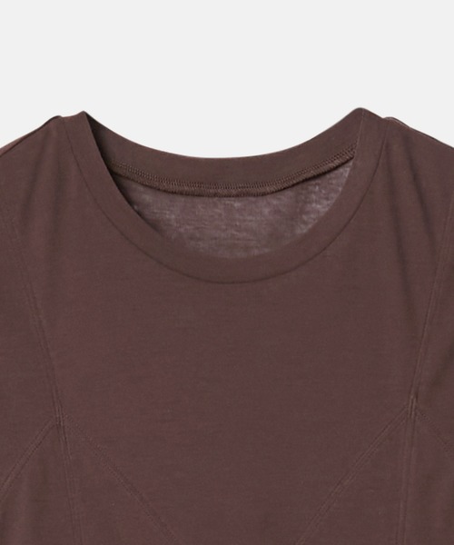 LE CIEL BLEU(ルシェルブルー)の「セミシアートライアングルブラジャージートップ / Semi Sheer Tringle Bra Jersey Top(Tシャツ/カットソー・レディース・ライトグレー/ダークブラウン/チャコールグレー・38/36)」の15枚目の写真