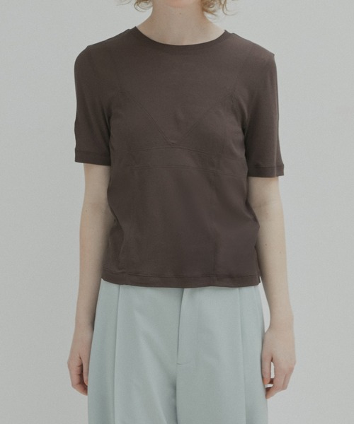 tシャツ セミシアートライアングルブラジャージートップ / Semi Sheer Tringle Bra Jersey Top レディース セール】セミシアートライアングルブラジャージートップ / Semi