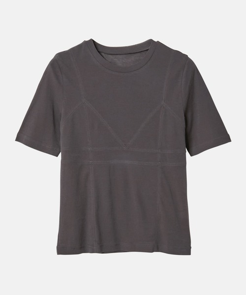 LE CIEL BLEU(ルシェルブルー)の「セミシアートライアングルブラジャージートップ / Semi Sheer Tringle Bra Jersey Top(Tシャツ/カットソー・レディース・ライトグレー/ダークブラウン/チャコールグレー・38/36)」の18枚目の写真