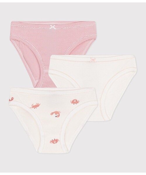 PETIT BATEAU（プチバトー）の「ハートプリントショーツ3枚組