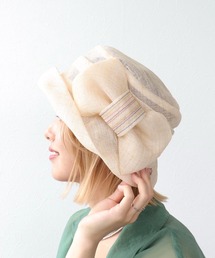 【ばら色の帽子】シナマイリボンクロシェ