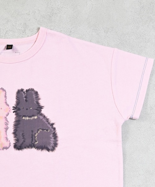 MARKEY'S(マーキーズ)の「にじみ生き物ワイドTシャツ(Tシャツ/カットソー・キッズ・チャコール/オフホワイト/ライトピンク・110/100/95/90/80/150/140/130/120)」の12枚目の写真