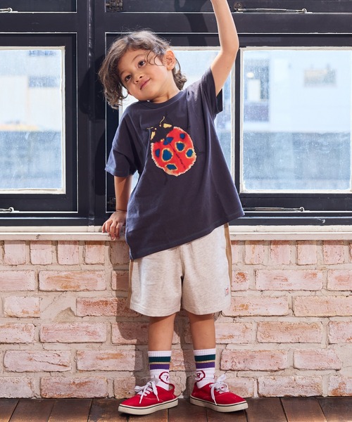 MARKEY'S(マーキーズ)の「にじみ生き物ワイドTシャツ(Tシャツ/カットソー・キッズ・チャコール/オフホワイト/ライトピンク・110/100/95/90/80/150/140/130/120)」の8枚目の写真