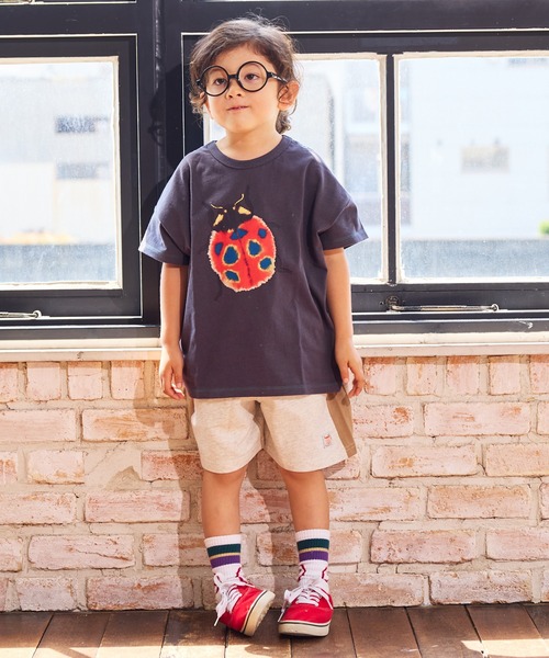 MARKEY'S(マーキーズ)の「にじみ生き物ワイドTシャツ(Tシャツ/カットソー・キッズ・チャコール/オフホワイト/ライトピンク・110/100/95/90/80/150/140/130/120)」の6枚目の写真
