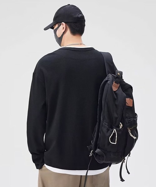 SBG(エスビー)の「SBG キーネック レイヤードトップス(スウェット・メンズ・グレー/ブラック・MEDIUM/LARGE/X-LARGE)」の5枚目の写真