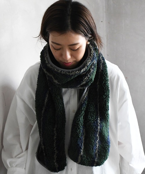 ブランド古着】Johnbull｜ジョンブルのマフラー（グリーン・カーキ