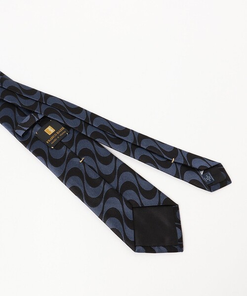 BEAMS F（ビームスエフ）の「FRANCO BASSI / シルクコットン ウェーブ柄 ネクタイ（ネクタイ・メンズ・ブラウン/インディゴブルー・ONE SIZE）」の6枚目の写真