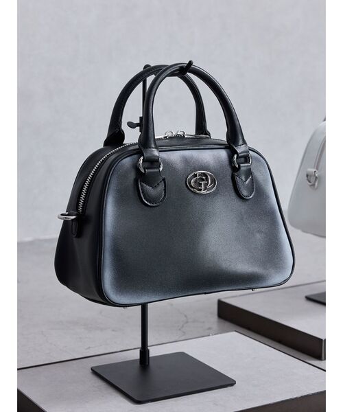 GYDA ブラック 合成皮革 ハンドバッグ スプレープロセッシングBAG(ハンドバッグ)|GYDA(ジェイダ