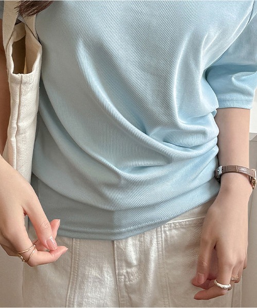 tシャツ オフショルダールーズTシャツ レディース セール】オフショルダー ルーズTシャツ（Tシャツ/カットソー